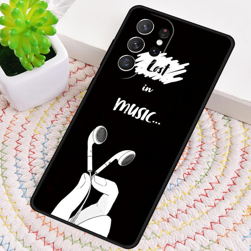 Minimalist Music Lover Silicone Phone Case For Samsung Galaxy Note 10 Pro S26 S25 S24 S23 S22 S21 Plus S25Ultra Capa Cover