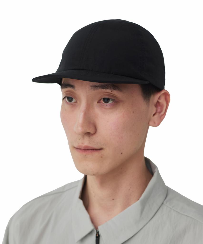 Snow Peak Light Mountain Cloth Cap, size 2, BLACK, AC-25SU017, perfect for camping, outdoor activities, and festivals.