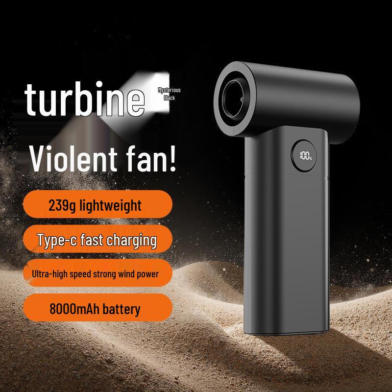 

High-Speed Portable Brushless Dust & Snow Blower: Powerful Outdoor Car-Mounted Handheld Fan 80,000 RPM, 8000mAh Capacity чёрный