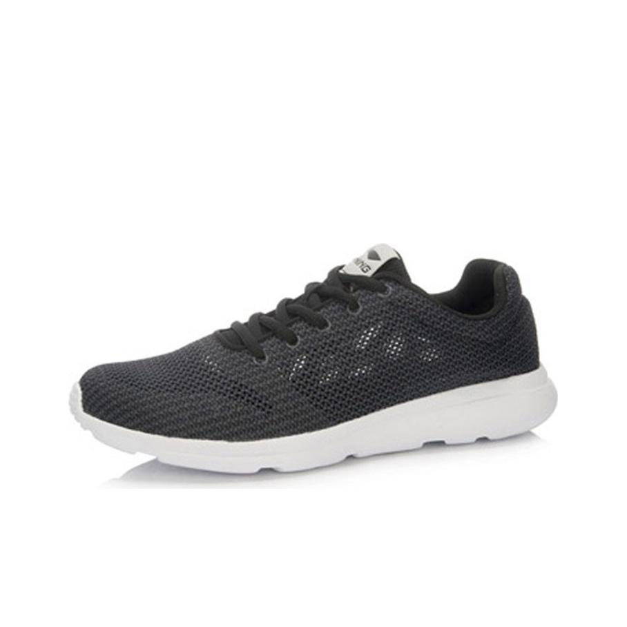 Li-Ning Bequeme Klassische Lässige Stoßdämpfende Rutschfeste Atmungsaktive Low-Top Laufschuhe Herren Sneaker Schwarz ARJL001-7