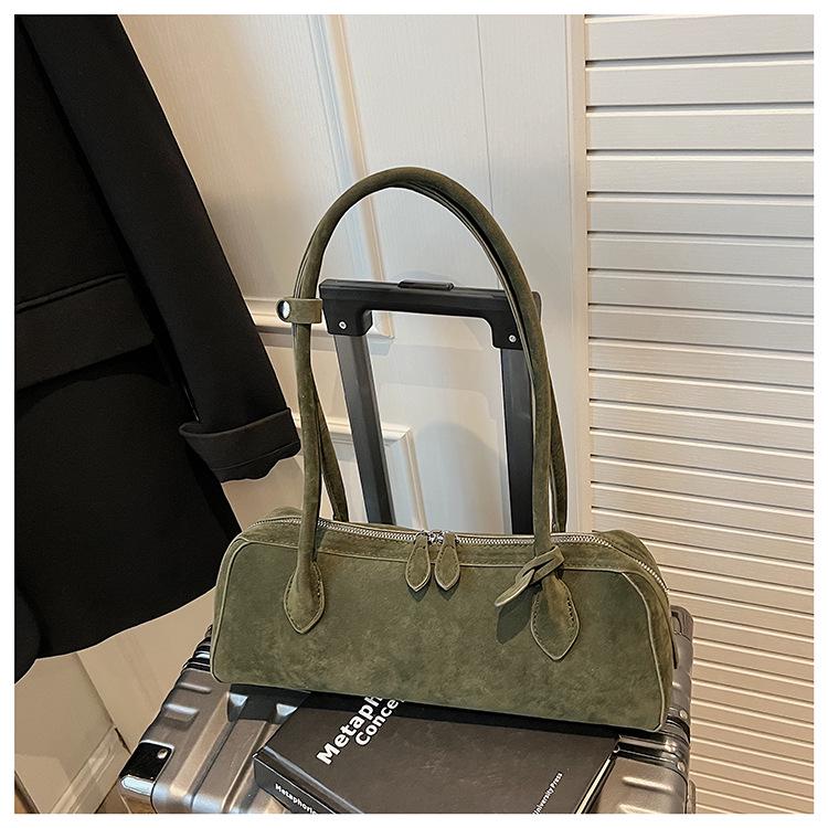 Vielseitige Wildleder-Schultertasche mit großer Kapazität und modischem Design