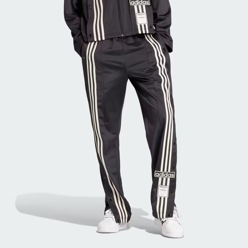 Adidas Pantalón de Chándal de Punto Adibreak Originals con Rayas Laterales y Cintura Elástica para Mujer Negro IS5252