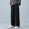 Men's spring and autumn new solid-color casual pants loose straight drape wide-leg pants drawstring youth sweatpants