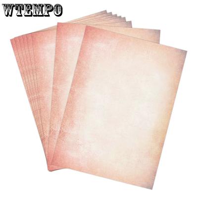 WTEMPO Vintage Blank Writing/Drawing Paper Thick Double-sided Stationery Paper Retro Printing Paper DIY Letterhead Paper for Invitation Origami Crafts