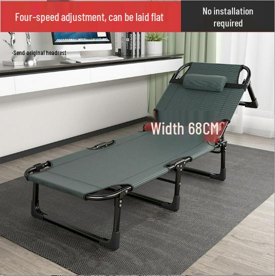 Portable Folding Recliner: Single Bed for Home, Office Nap, Camping, and Multifunctional Use