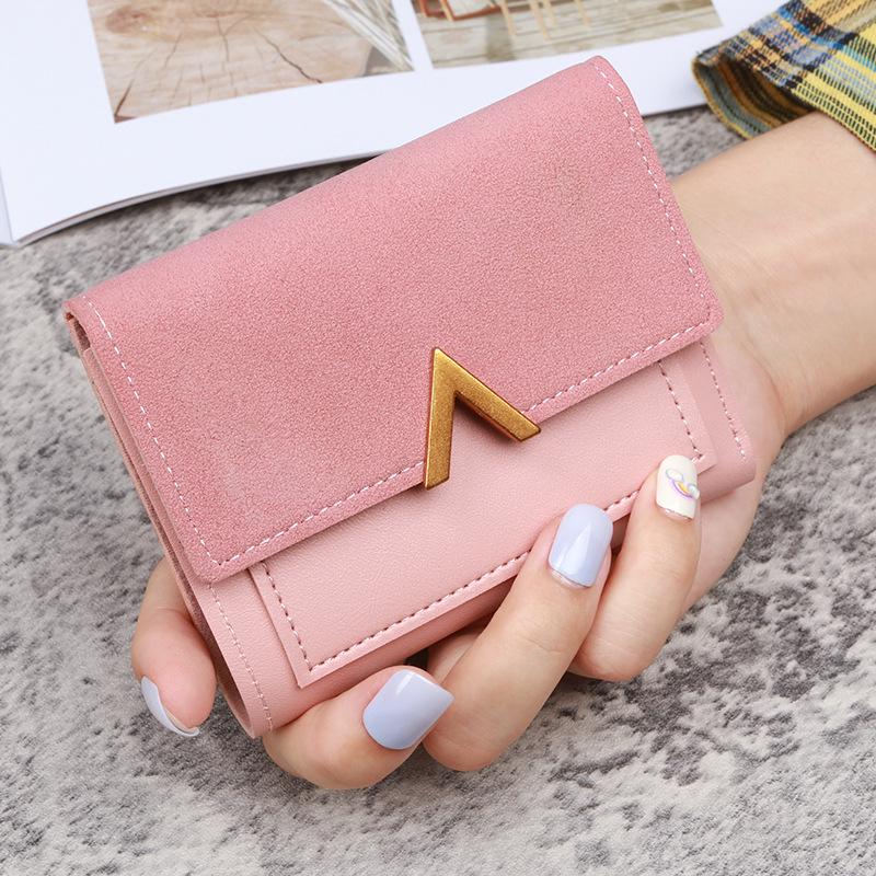 Korean-Style Vintage PU Leather Women's Short Wallet and Card Holder