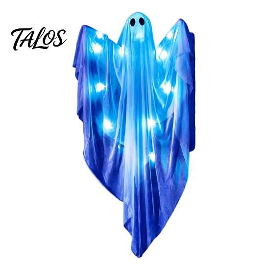 Horror Atmosphere Party Supplies Halloween Hanging Light Up Ghost Decoration, Large Spooky Flying for Glowing Mesh Porch Front Yard Patio Lawn Garden