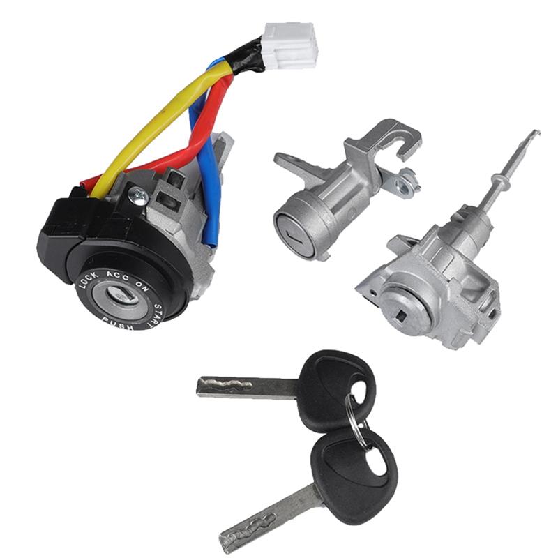 ABLZ-Car Door Lock Cylinder Car Door Lock Cylinder With Key Direction Lock Key Subassembly Car Ignition Key Switch