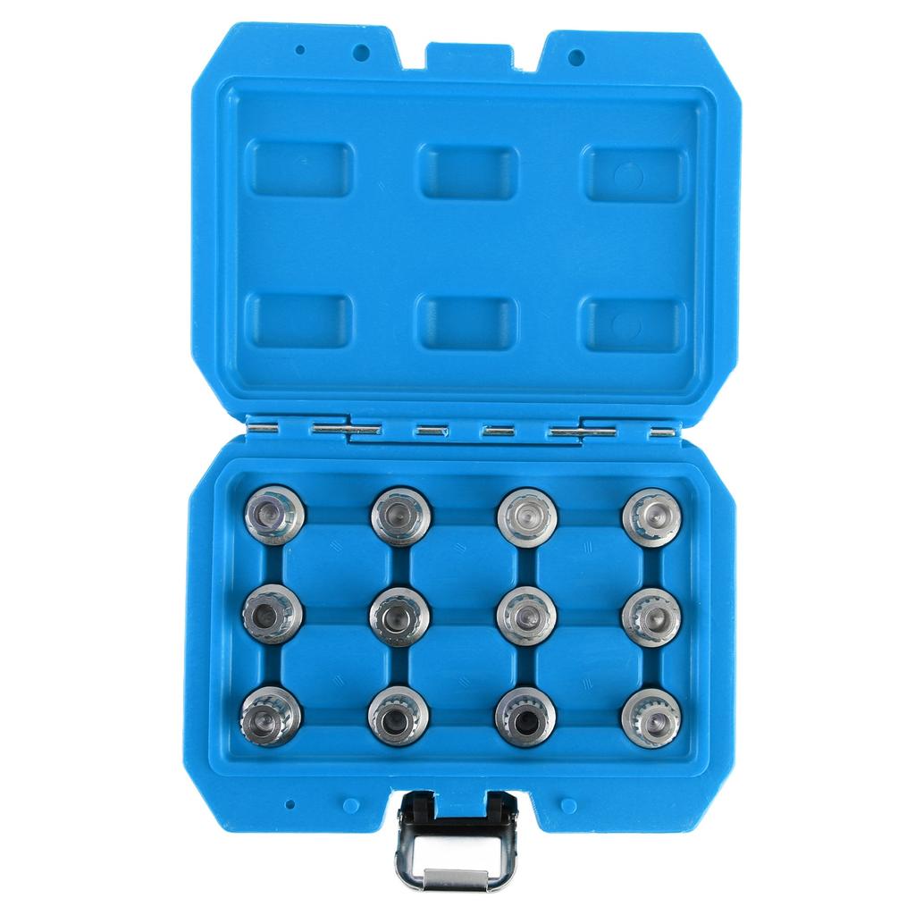 12pcs Car Spline Bits Locking Wheel Nuts Remove Tool Kits Auto Maintenance Repair