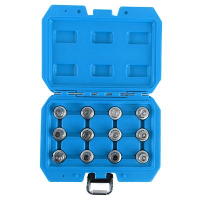 12 pz Inserti Scanalati per Auto Dadi Ruota Bloccanti Strumenti di Rimozione Kit Manutenzione Auto Riparazione