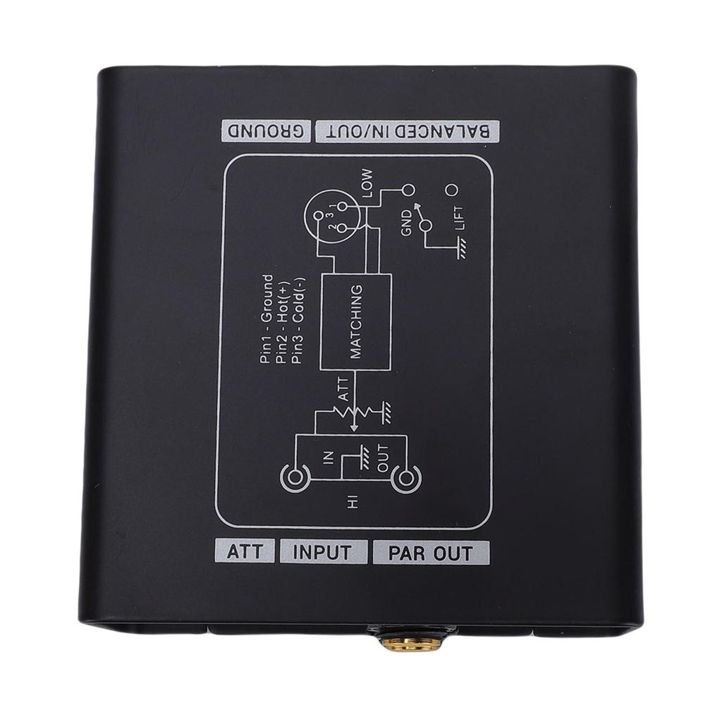 2 Channel Hum Eliminator 3 Level Gain Adjustment Ground Loop Noise Isolator for Conference Mic Sound System Mixer
