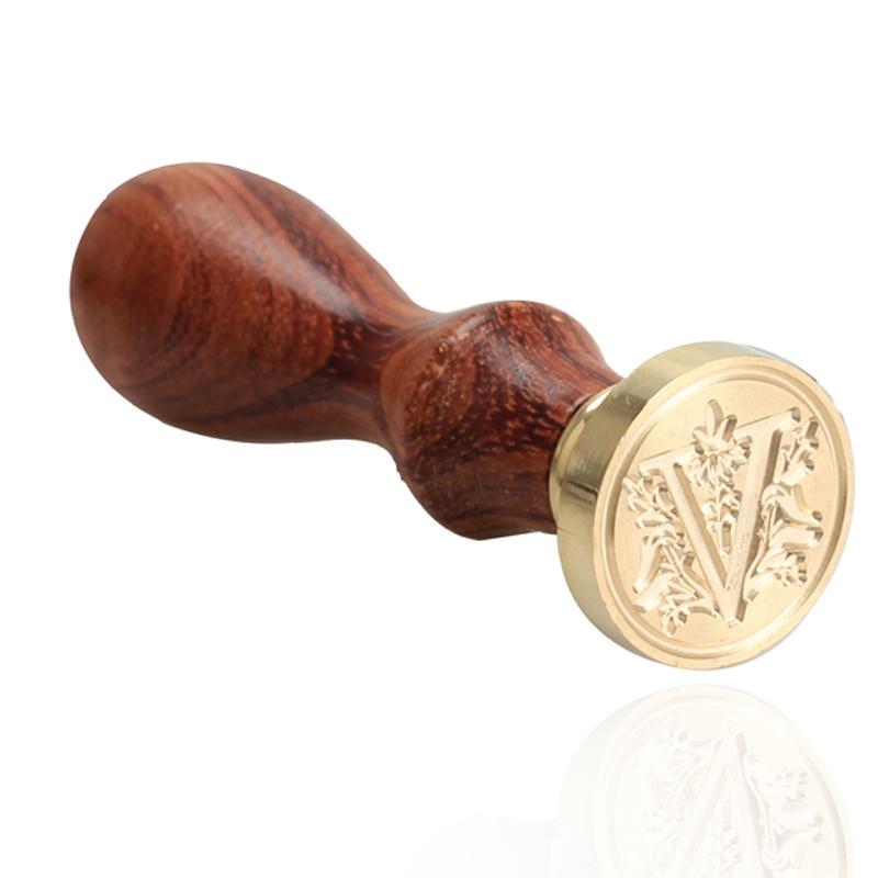 Vintage Wax Seal Stamp Classic A-Z Retro Seals Wooden Stamps Alphabet Craft 26 Letter Sealing Wax Home Decor Dropshipping