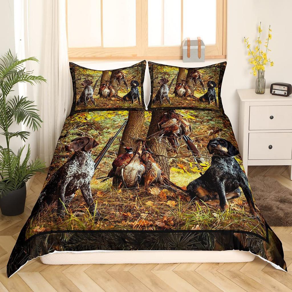 Color Mushroom Three-Piece Quilt Cover 3D Digital Printing Bedding Set Bed Cover