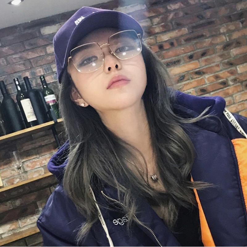 Store firkantede vanlige briller Metall Gjennomsiktige Dame Brilleinnfatninger Styrke Optiske Brilleinnfatninger