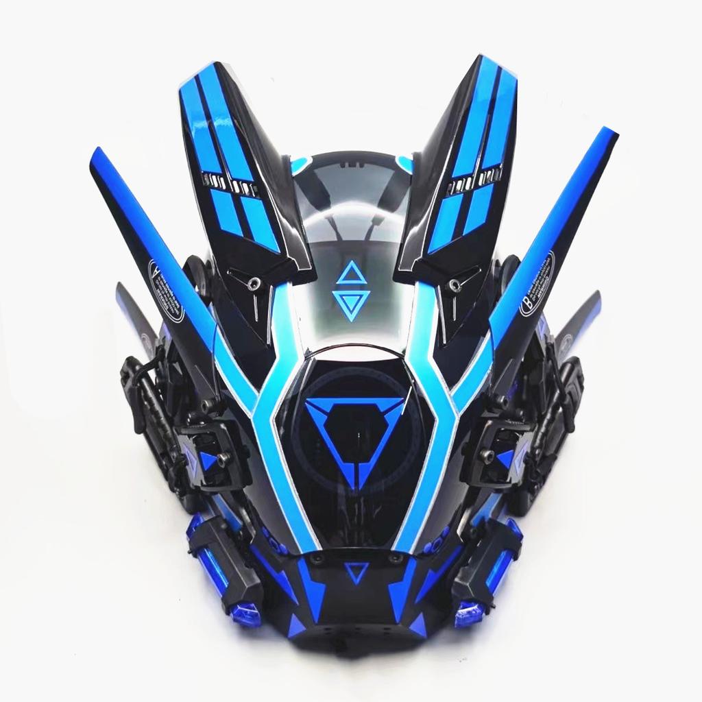 Cyber Punk Led Mask M-Clasp Night City Festival Man Cosplay Stage Property SCI-FI LED Lamp Halloween Party Gifts For Teenagers
