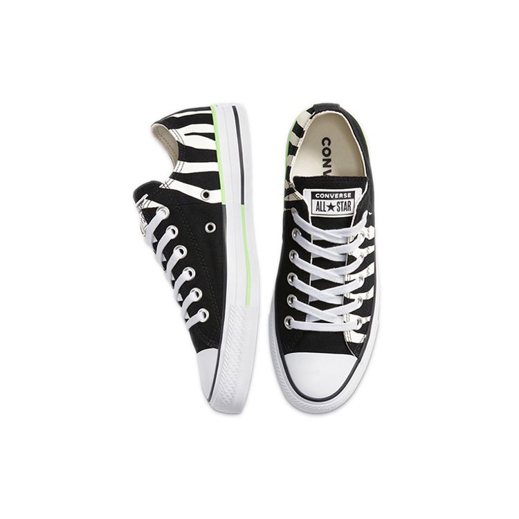 Converse Chuck Taylor All Star Comfortable Low Top Canvas Sneakers Unisex Sneakers Black White Zebra 167667C