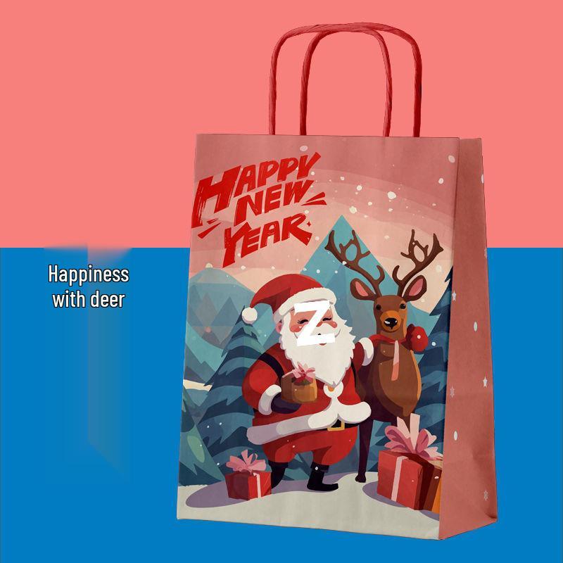 Holiday Gift Bags - Christmas, New Year, Spring Festival, Cartoon Party Favor Handled Paper Packaging