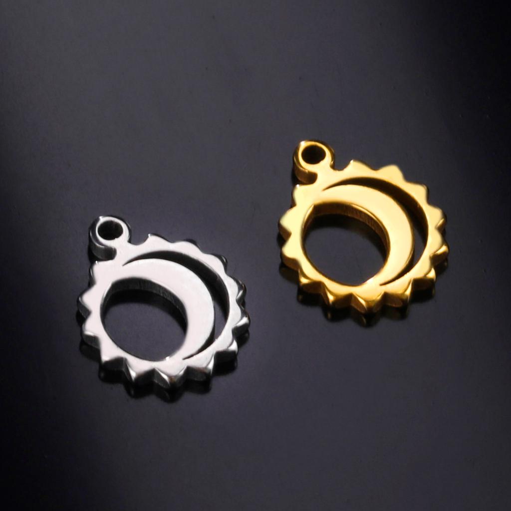 Teamer 5pcs/lot Stainless Steel Charms for Jewelry Making Bear Leaves Stars Pendant Mini Charm Bracelet DIY Accessories Hot Sale