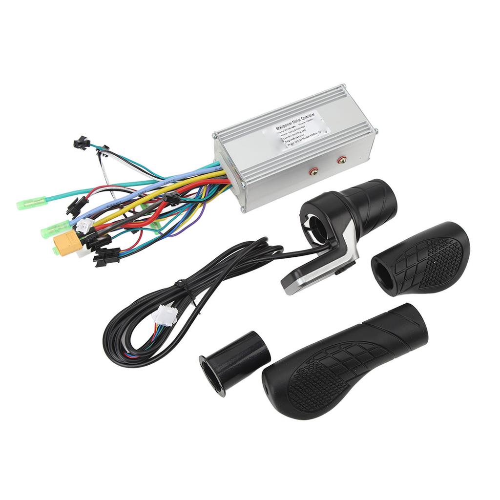 36V 48V 1000W 38A Sine Wave 3 Mode Brushless Controller 124DX Half Twist Throttle Grip with Panel for Electric Bike