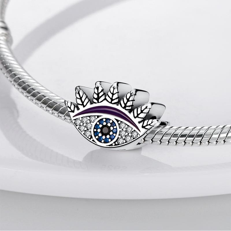 Breloques Originales Cuivrées Élément Forêt Feuilles Yeux Perles Pour Bracelets Pour Femmes Fabrication de Bijoux Diy