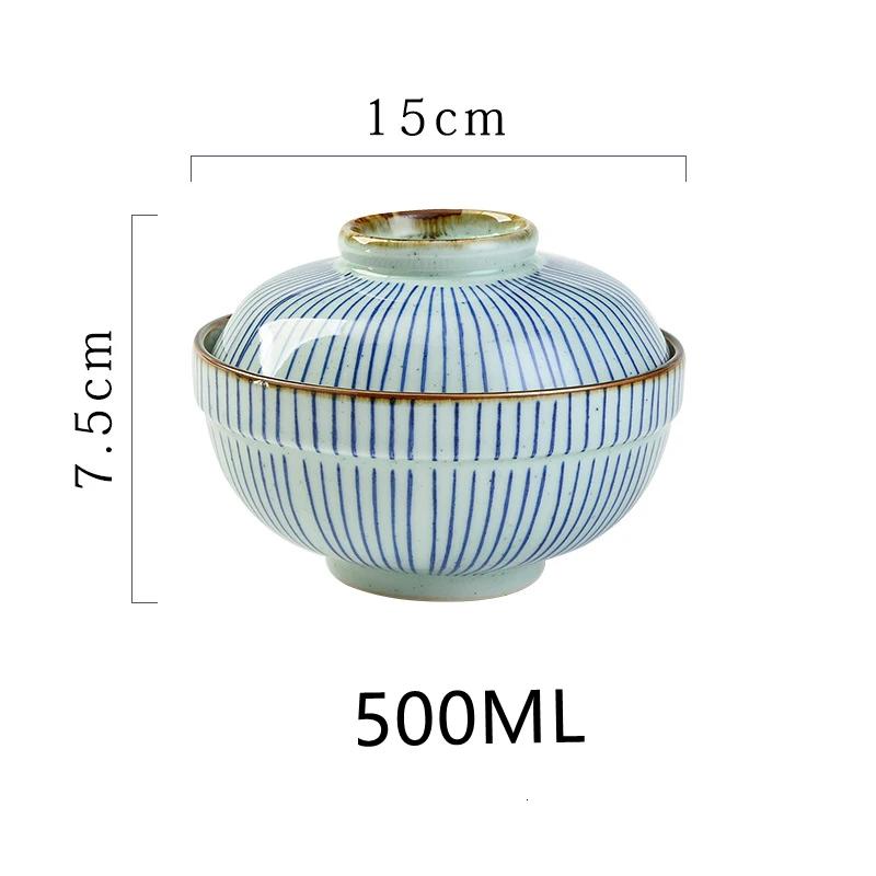 

Ceramic Cover Bowl Korean Soup Cup Multifunction Small Stew Pot Tableware Steamed Egg Dessert Snack Bowl Home Kitchen Supplies