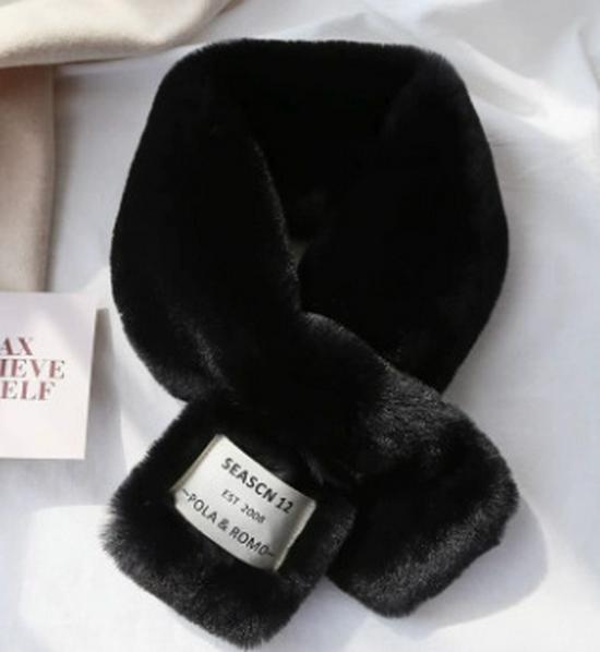 Versatile Faux Rex Rabbit Fur Scarf for Women – Warm Winter Neck Collar