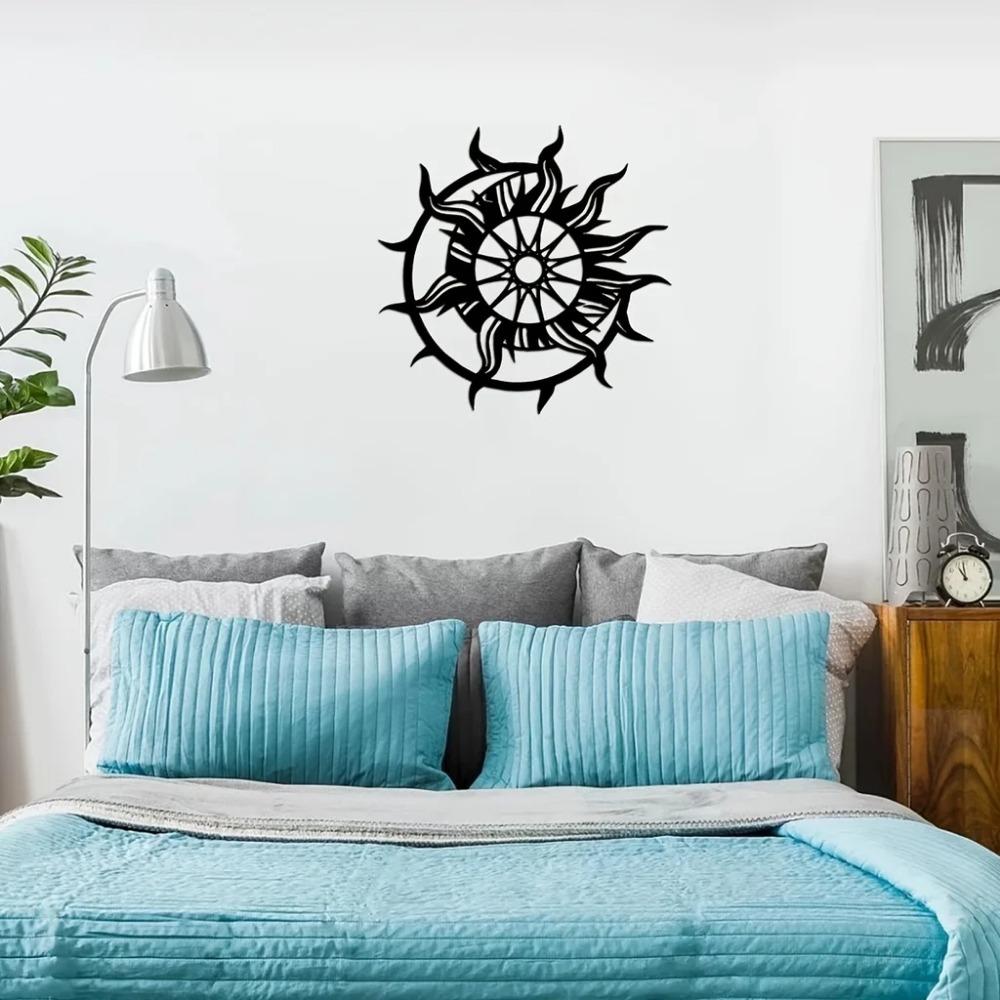 Sun Wall Decor - Metal Masterpiece for Interior Home, Modern Art Adorning Living Room and Office, Metal Wall Hanging Delight