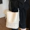 Fashion Hollow Bucket Holder Extra Large Bag Women's 2025 New Niche Design Messenger Bag Commuter Mother Bag Tide