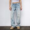 Women's Washed Retro Straight High Waist Wide Leg Loose Drape Versatile Jeans