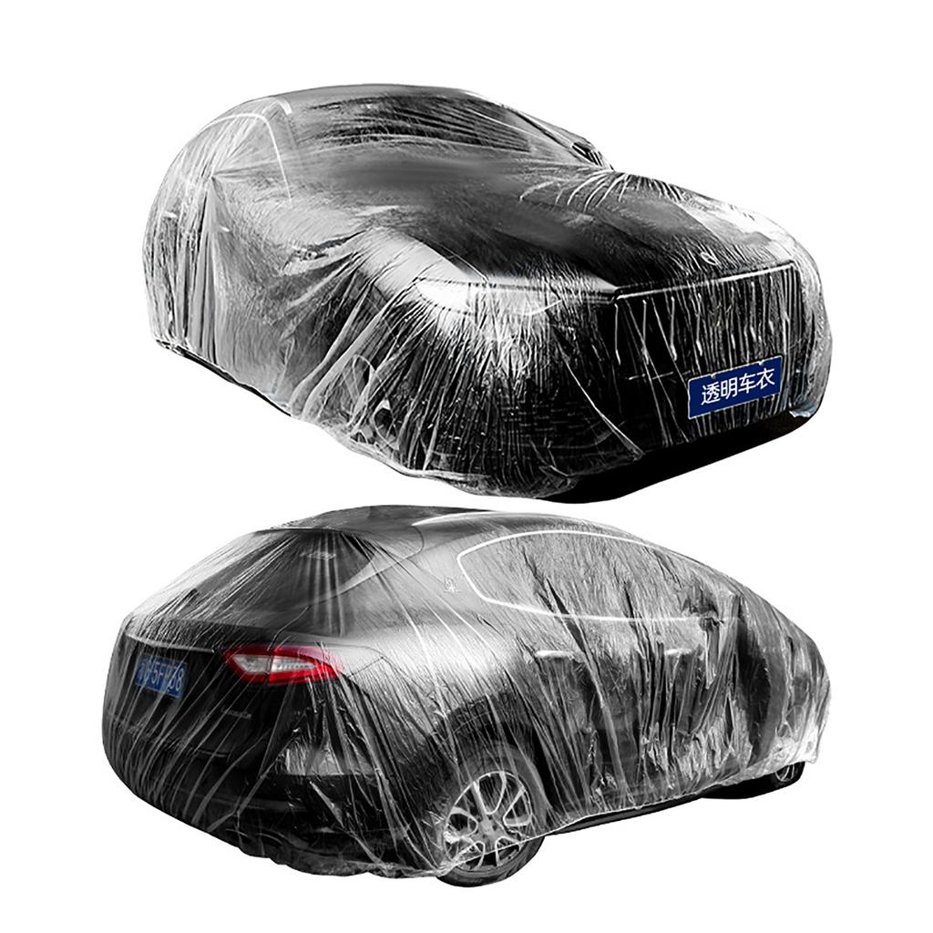 Universal Car Transparent Cover Waterproof Dustproof Lightweight UV Protection Thin Portable Rain Cover for Auto Type2