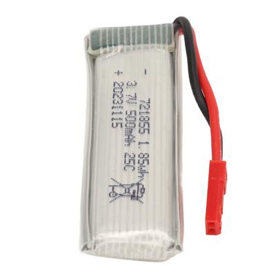 721855 Lietadlová lítiová batéria 25C 3,7V 500mAh s červeným konektorom JST Lietadlová Lipo batéria pre U818A H37
