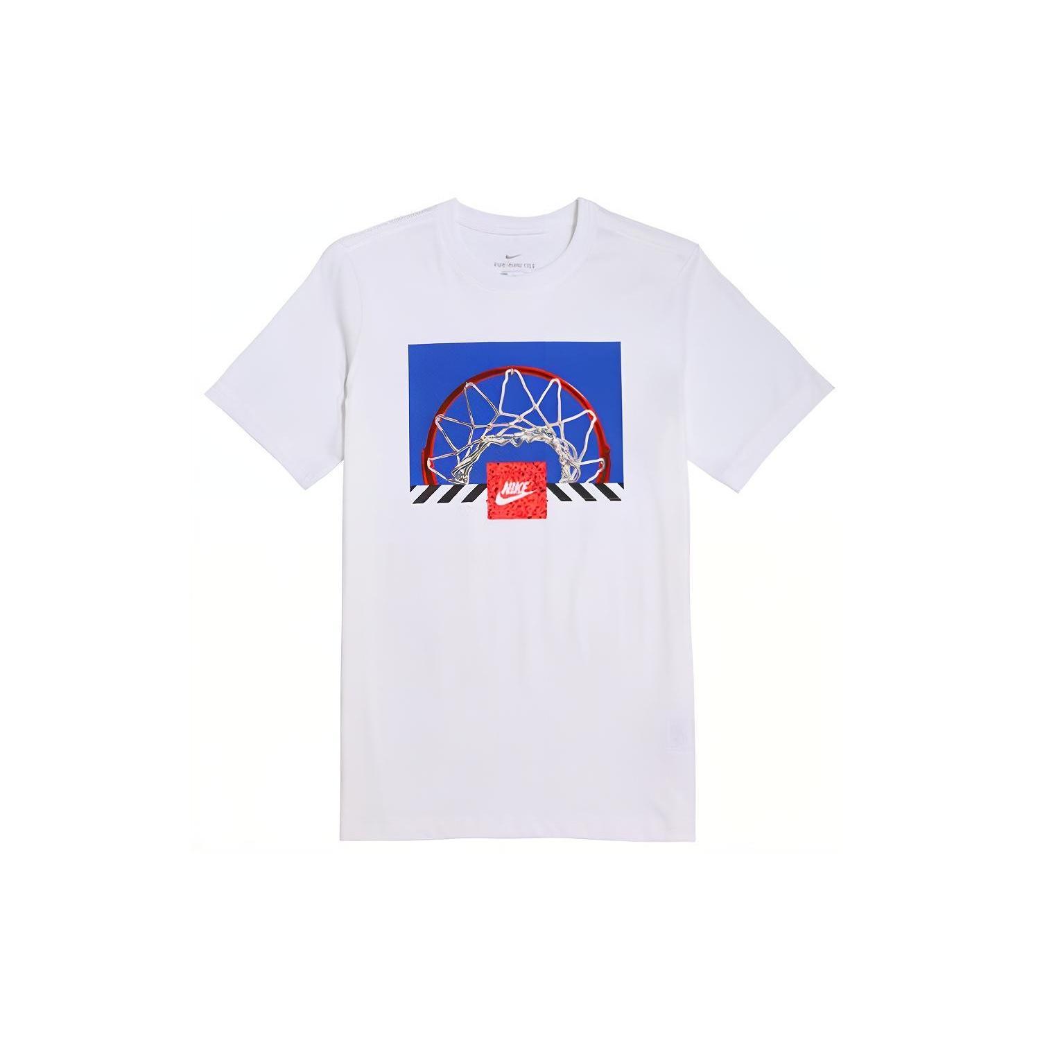 Men s Nike Printing Short Sleeve White T-Shirt CU7639-100 L
