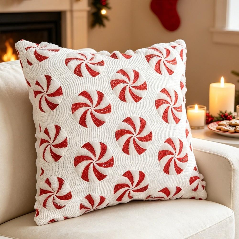 Breathable Bowknot Pillow Cover 45x45cm Plush Pillow Case Christmas Pillowcases Christmas Decor