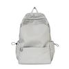 Schoolbag Women's 1011 New Large-capacity Ins Mori Solid Color Simple Schoolbag Junior High School Student Travel Backpack