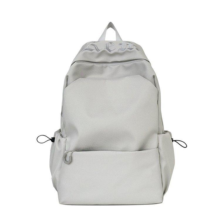 Schoolbag Women's 1011 New Large-capacity Ins Mori Solid Color Simple Schoolbag Junior High School Student Travel Backpack