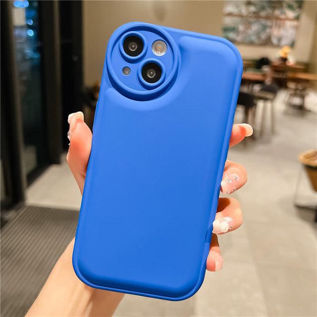 Ochrana objektivu Pouzdro na telefon Candy Color pro Iphone 13 11 12 14pro Max Xs Max Xr X 14 Plus Vzduchový silikonový nárazuvzdorný kryt nárazníku