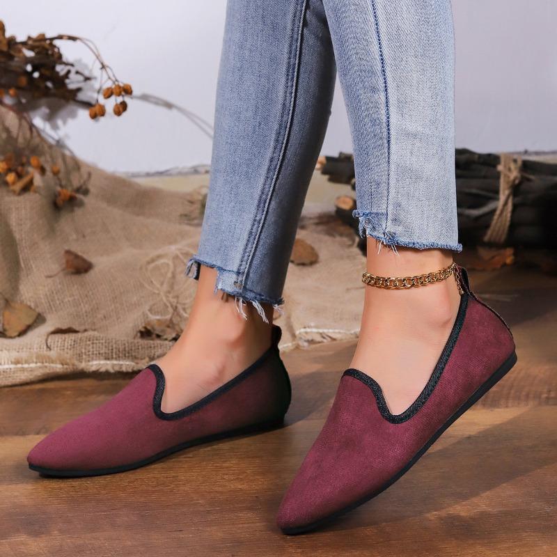 Autumn new casual flat comfortable Doudou shoes pointed shallow mouth one pedal single shoes