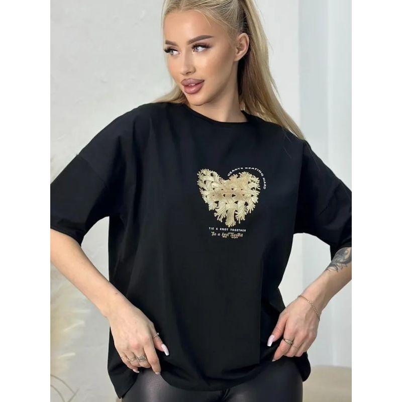 Western Style Summer New Fashion Casual Print Short Sleeve Cotton T-shirt Top Printed T-shirt Top