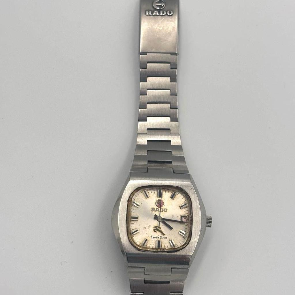 Used Rare Vintage Rado RADO Rado Sapphire Gazelle Watch Automatic Day Date Watch Genuine Belt Working Item