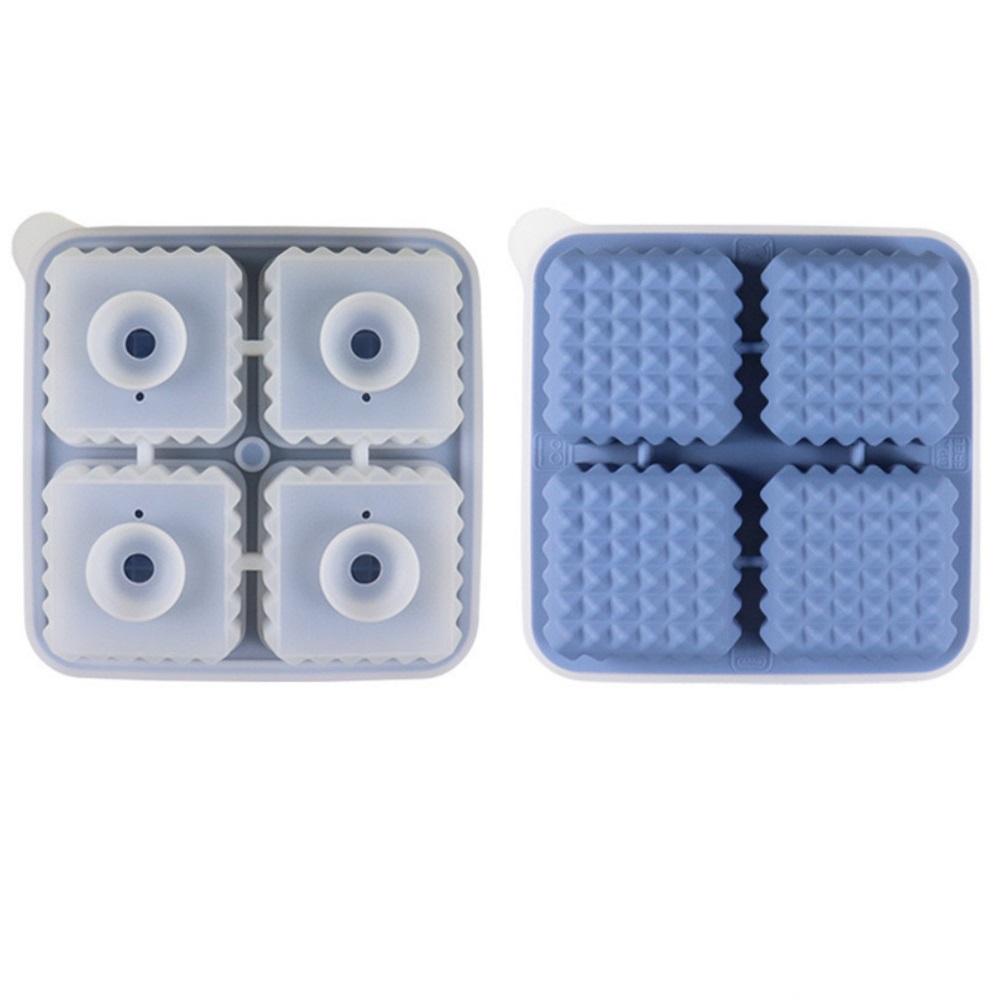 Diamond-shaped crystal ball ice mold, large spherical silicone round ice mold, fun shaped ice cube tray with transparent funnel-