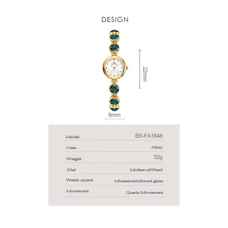 BS New Women's  Watch Link Bracelet Iridescent Raw Stone INS Style Malachite Color-Shifting Design Gift for Lady