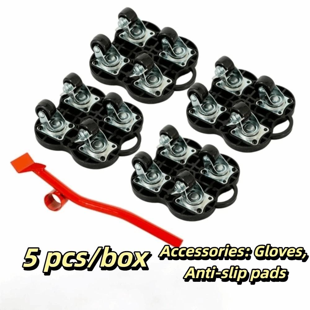 5pcs/box Portable Portable Moving Tool Heavy Duty Heavy Duty Slider Wheels  Home Moving
