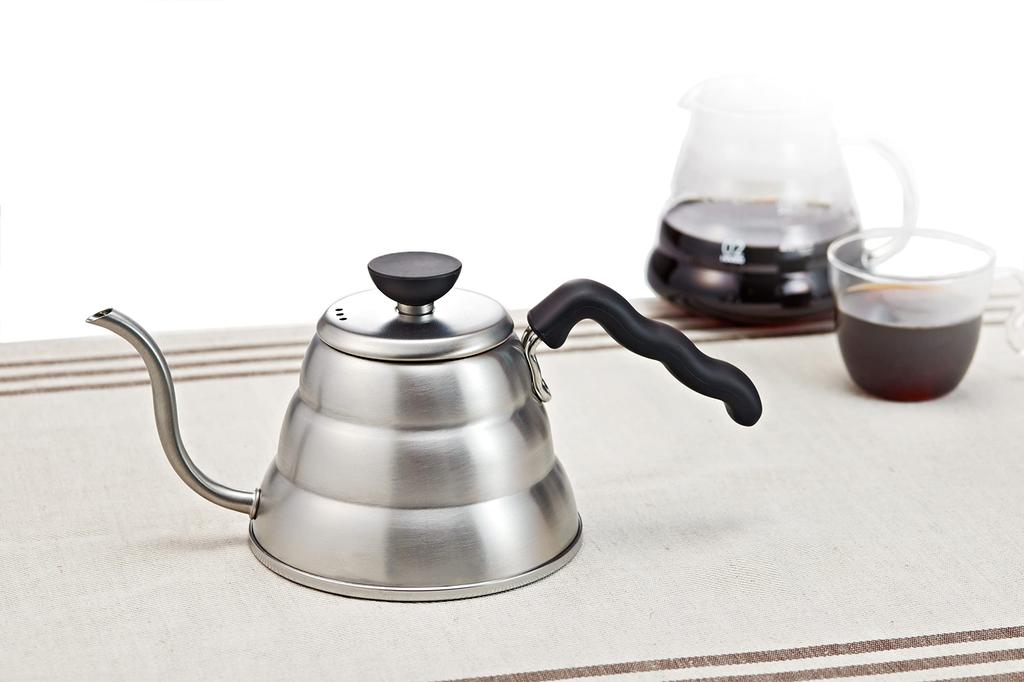 HARIO V60 Drip Kettle Vono Practical Capacity 600mL Open Compatible Hairline Silver Made In Japan Present Gift Present Fire/IH VKBR-100-HSV