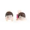 1 Pair Mini Lying Couples Dolls Garden Miniatures Figurine Diy Micro Landscape