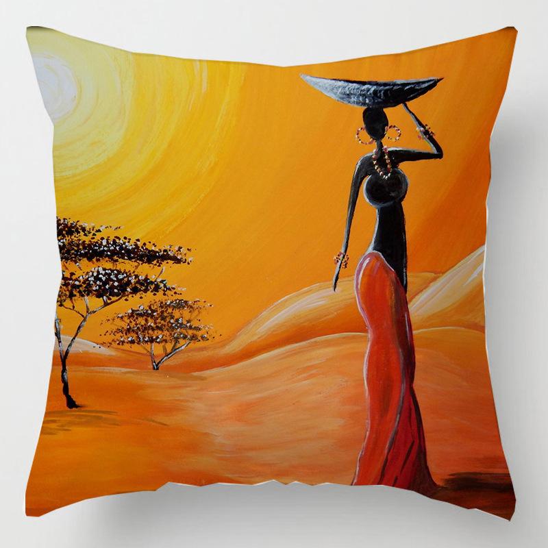 African Life African Women Abstract Painting Decoration Cushion Cover Home Decoration Pillowcase Exotic Pillowcase