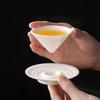 Malokapacitní bílý porcelánový hrnek na espresso a podšálek, demitasse, chuť pueru, čajová miska, čajová souprava Kung Fu