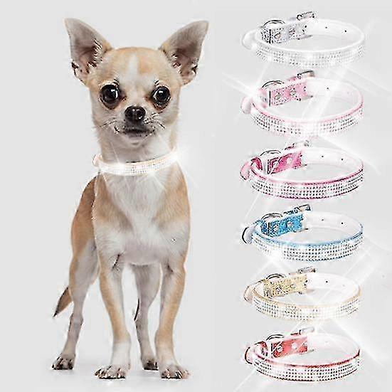 Brilliant Inlaid Rhinestone Dog Collar with Soft Texture - Shiny Pet Necklace for Stylish Dog Accessories