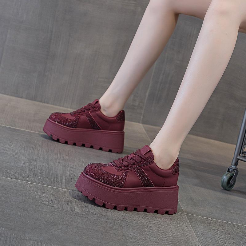 

Толстая подошва, увеличивающая рост, кроссовки De Training, повседневная модная спортивная обувь для сноуборда, женская обувь 37