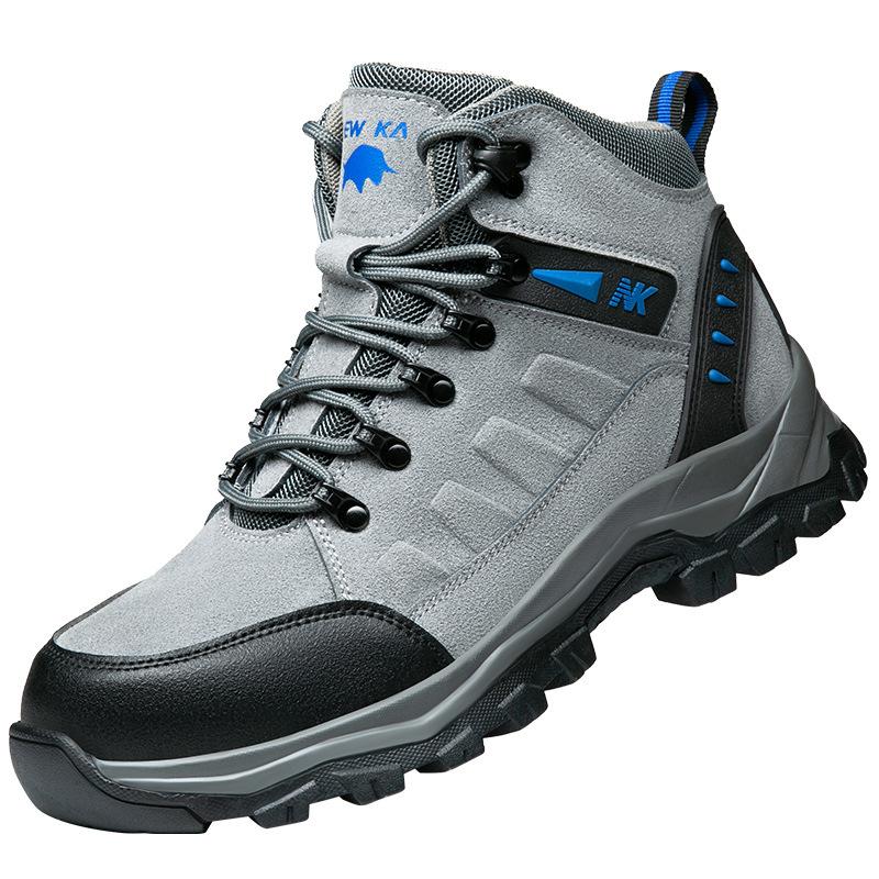

Зимняя мужская обувь, ударопрочная и устойчивая к проколам защита стальным подноском, безопасность и дезодорирующая рабочая обувь Grey; 46