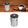 Stainless Steel Coffee Canisters with Calendar Wheel Exhaustable Coffee Jar for Home Coffee Shop